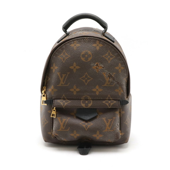 Louis Vuitton Leather Springs Palm Backpack Black Monogram - Picture 1 of 9